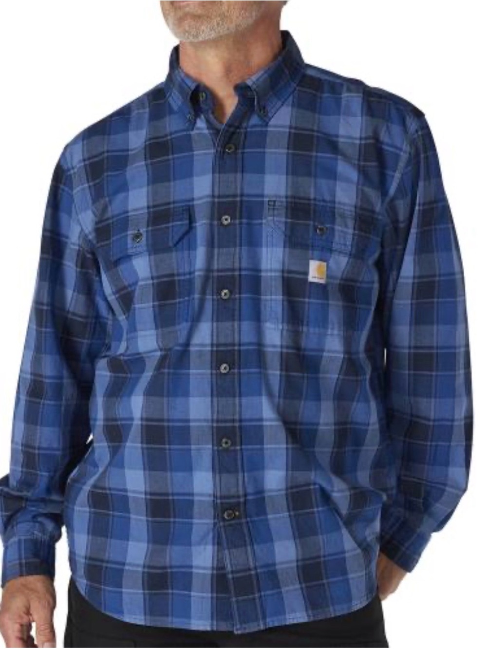 Carhartt 107012 - Loose Fit Midweight
Chambray Long-Sleeve Plaid Shirt